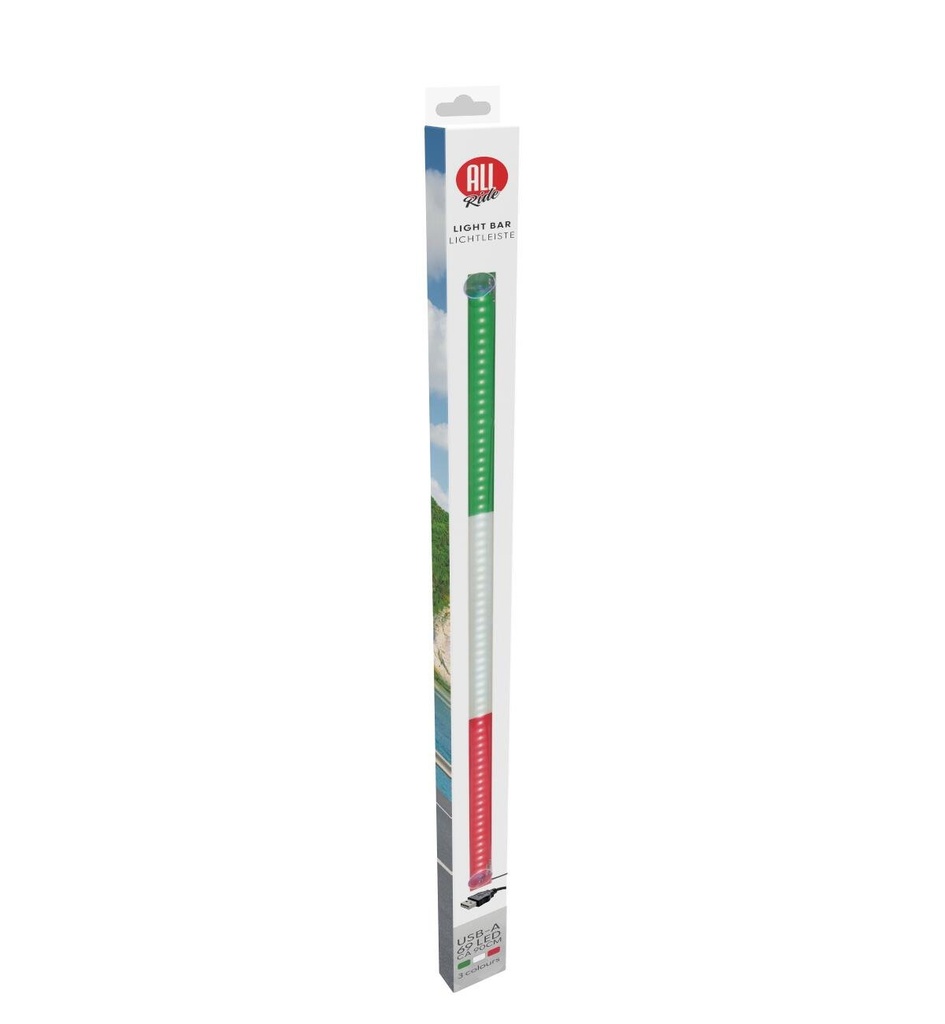 ALL RIDE LED Lightbar USB 90cm 63LED Red-White-Green