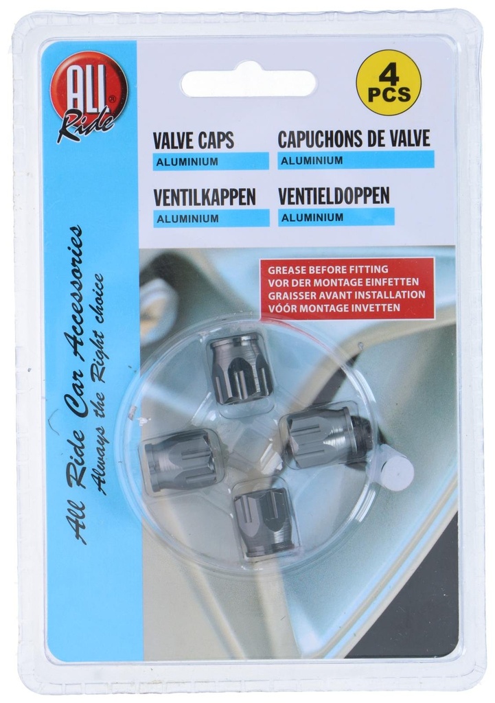 ALL RIDE Gun Grey Valve Caps