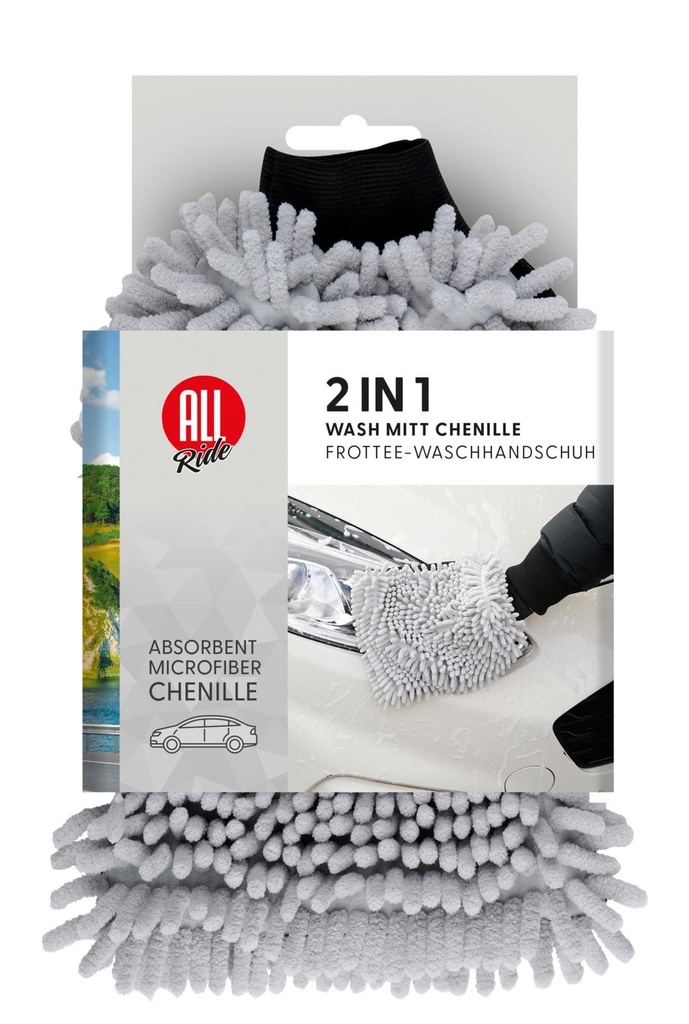 ALL RIDE Car Wash Glove 2-in-1 28x20cm