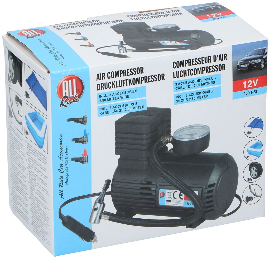 ALL RIDE Air Compressor 12V 250PSI