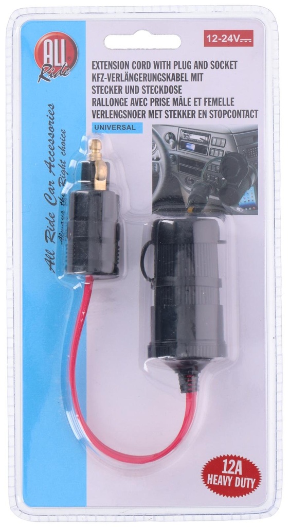 ALL RIDE Lighter Plug Extension 12/24V 12A