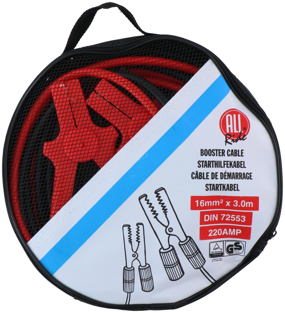 ALL RIDE Booster Cable 16mm 220A 2x3m DIN-72553