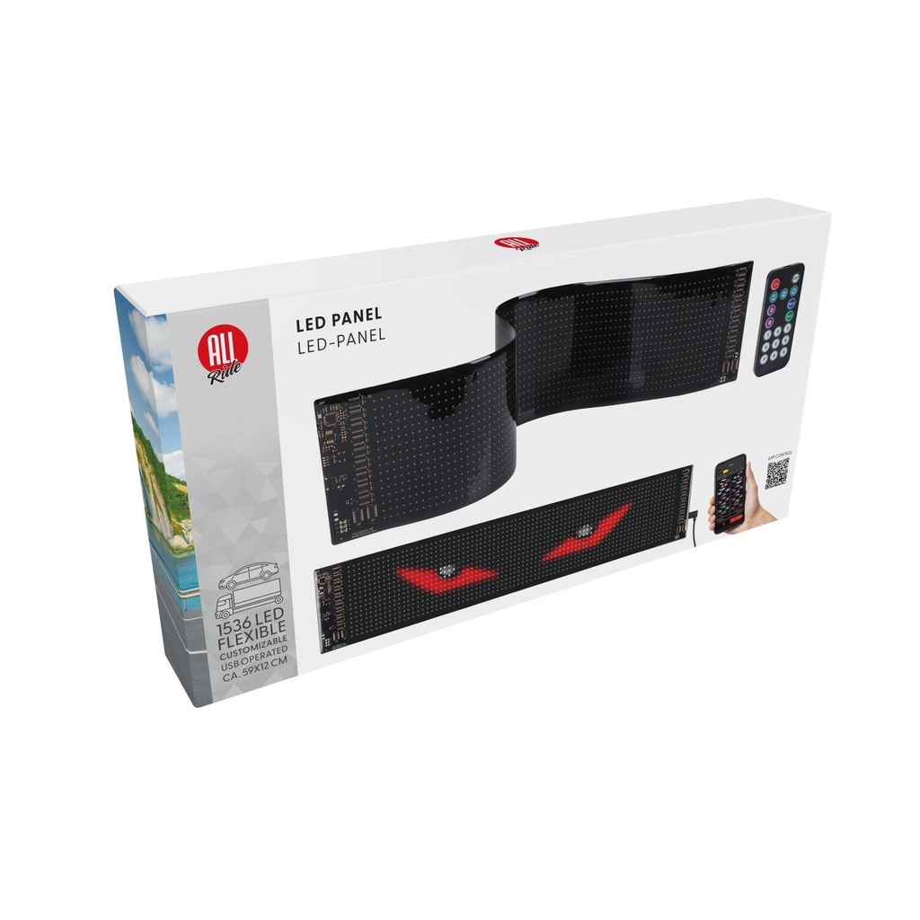 ALL RIDE Flexible LED Display Panel – USB Operated Size:L