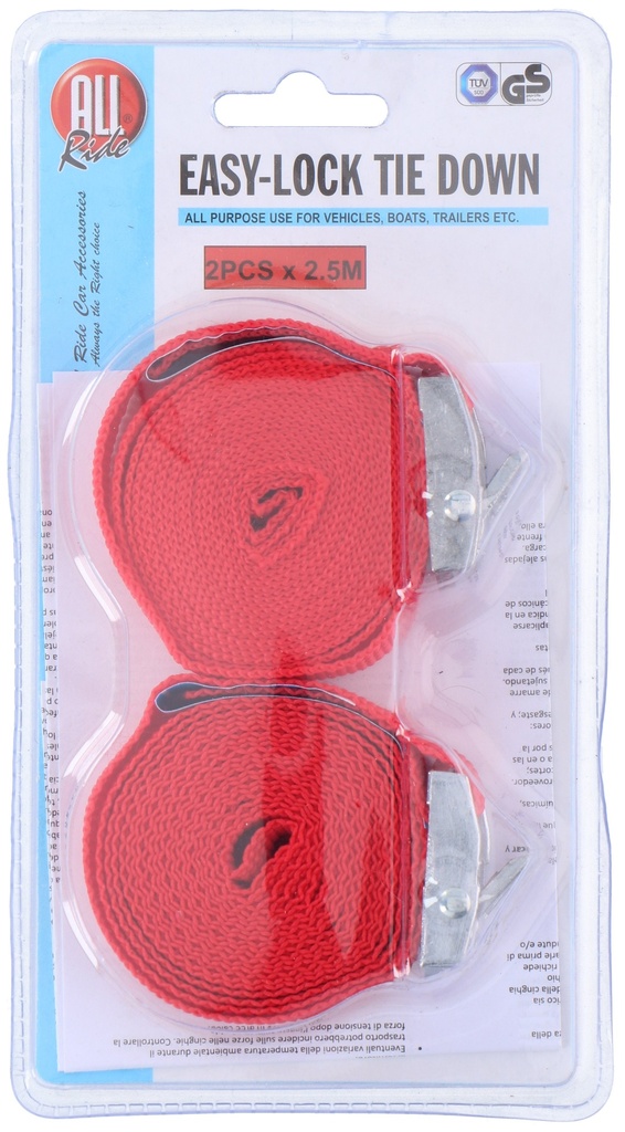 ALL RIDE Easy Lock Tie Down 2.5m