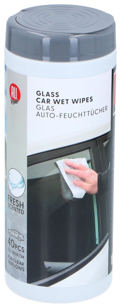 ALL RIDE Car Glass Cleaning Wipes Lemon