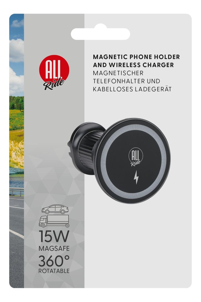ALL RIDE Wireless Magnetic Phone Holder 15W