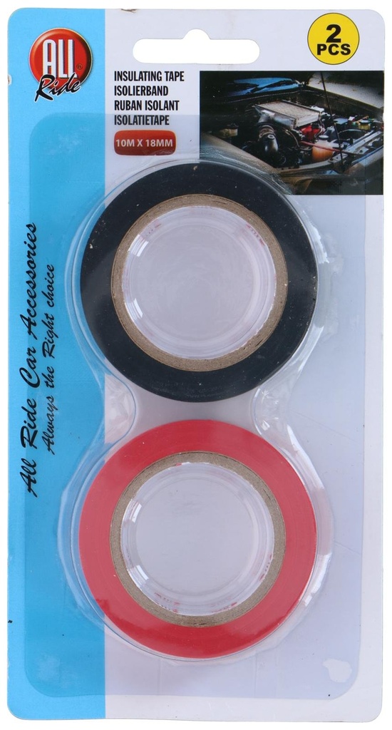 ALL RIDE Insulating Tape 18mm x 10m Black Red