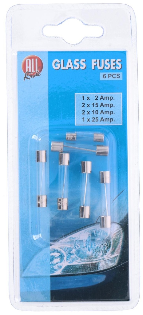 ALL RIDE Glass Fuses 12V For Cars