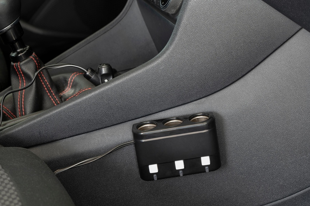 ALL RIDE 3-Way Socket 12/24V Bluelite