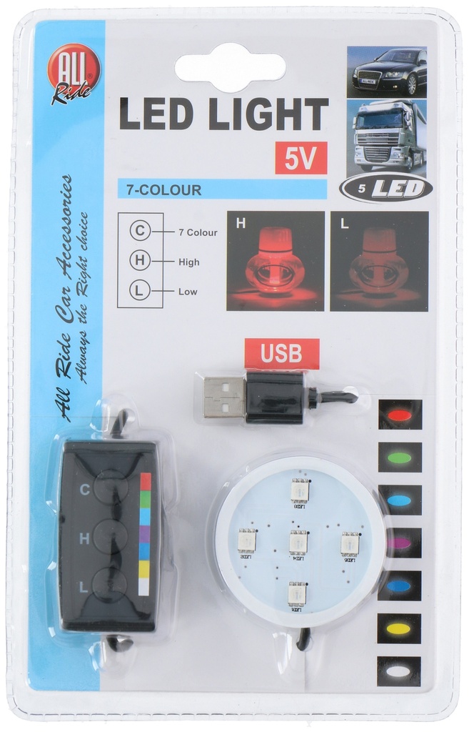 ALL RIDE LED Base 5LED USB 5V
