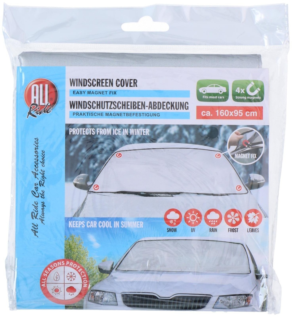 ALL RIDE Windscreen Sunshade 160x95cm With Magnets