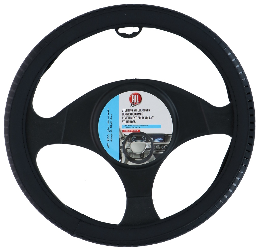 [871125223355] ALL RIDE Steering Wheel Cover Black 38cm