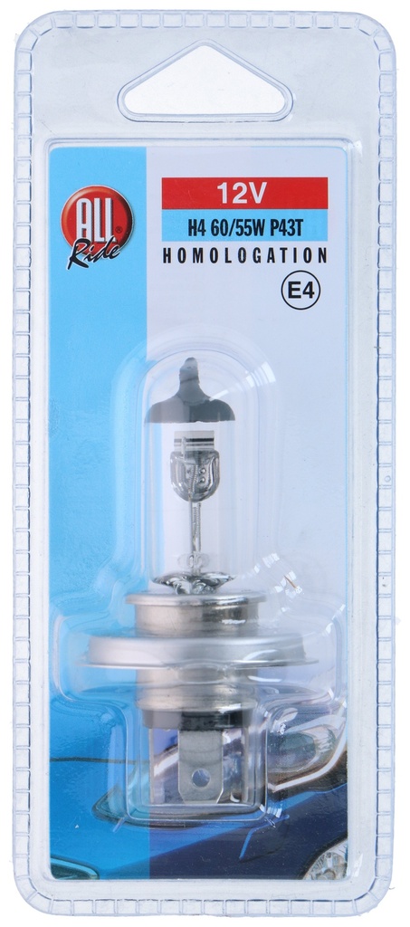 ALL RIDE Car Bulb H4 12V 60/55W P43T E4