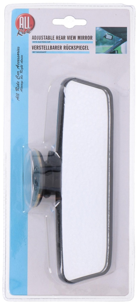 ALL RIDE Rear View Mirror with Suction Cup 160x65mm