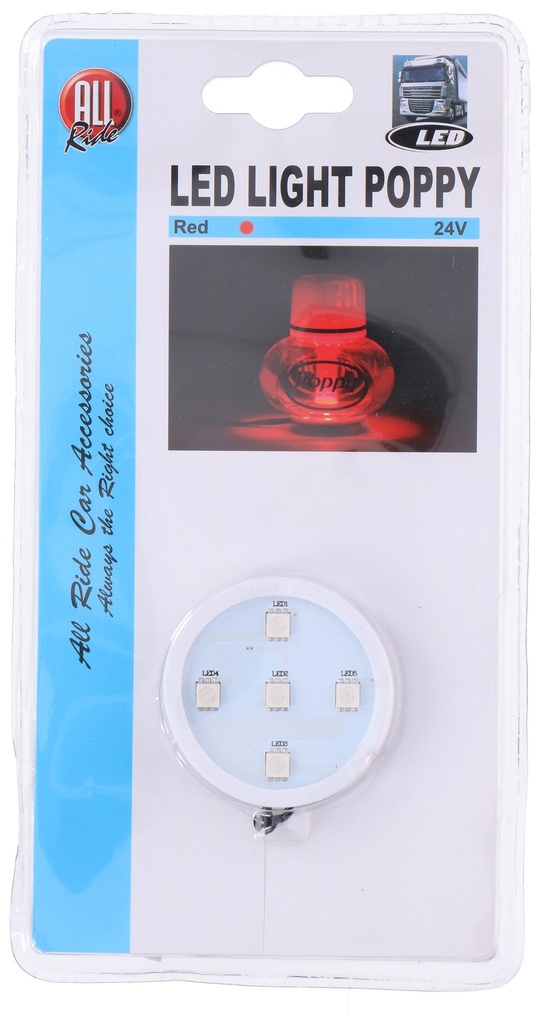 ALL RIDE Led Base Red 24V 5 LED