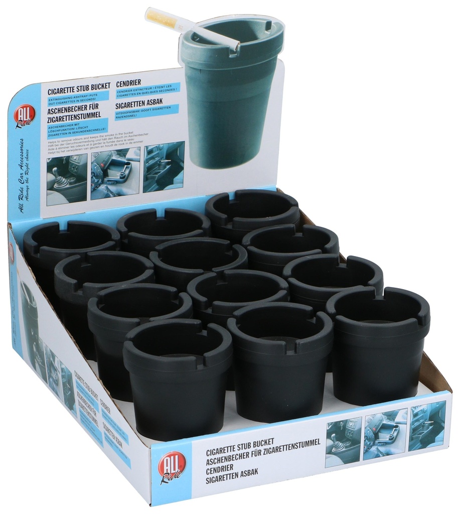 ALL RIDE Ashtray For Cupholder Black