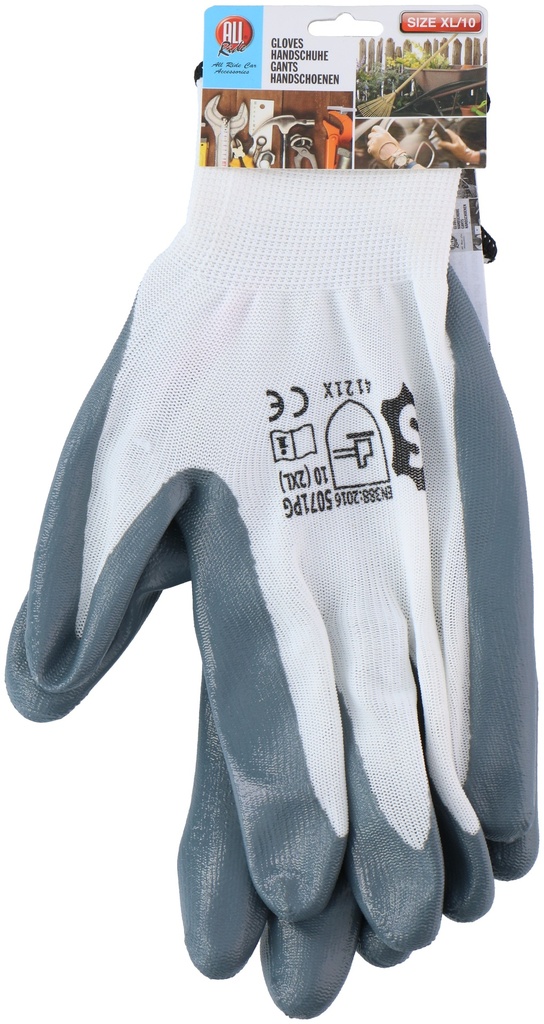 [871125285266] ALL RIDE Nitrile PE Utility Gloves 10"