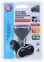 ALL RIDE Car Charger 2x USB-A and 2x USB-C 5V/4.8A PD 18W