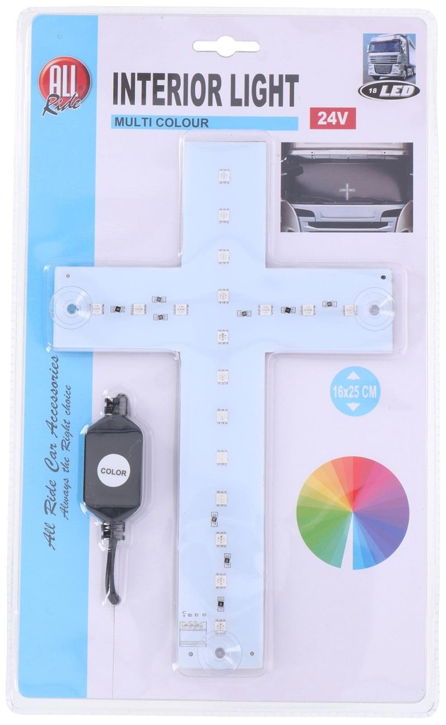 ALL RIDE Led Cross 24V 18 LEDs Multicolor