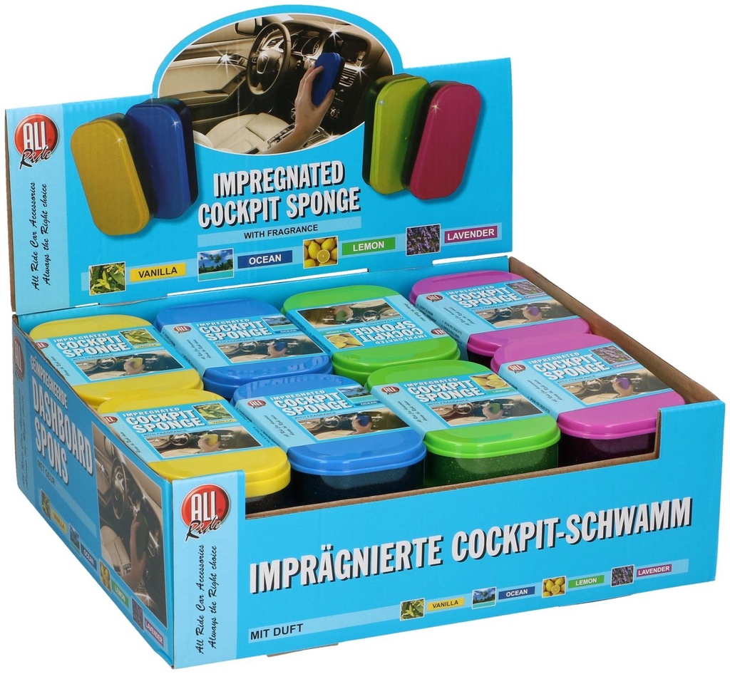 ALL RIDE Cockpitshine Sponge With 4 Fragrances