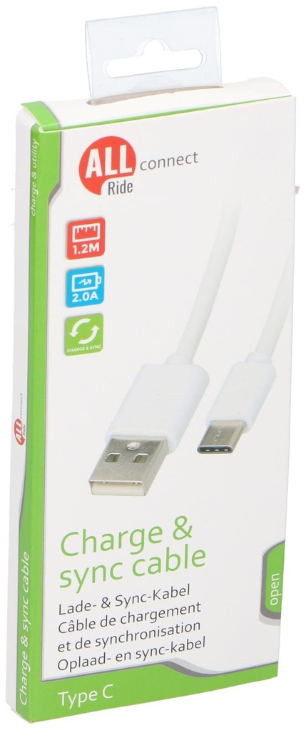 ALL RIDE USB Type C Cable 1.2m 2A