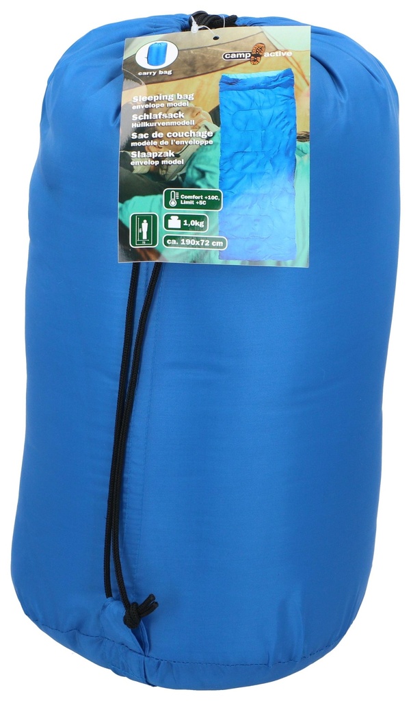 CAMP ACTIVE Sleeping Bag Envelope Blue 190x72cm