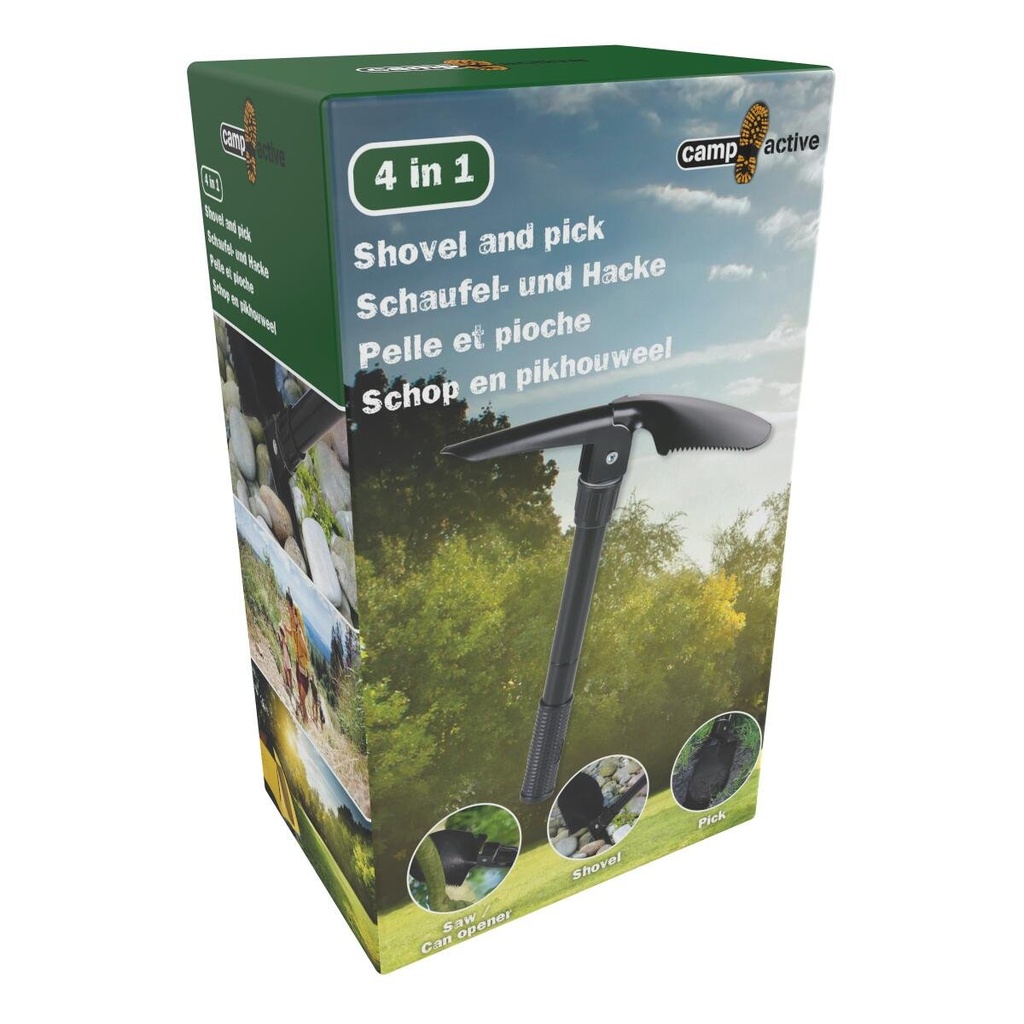 CAMP ACTIVE Foldable Shovel and Pickaxe