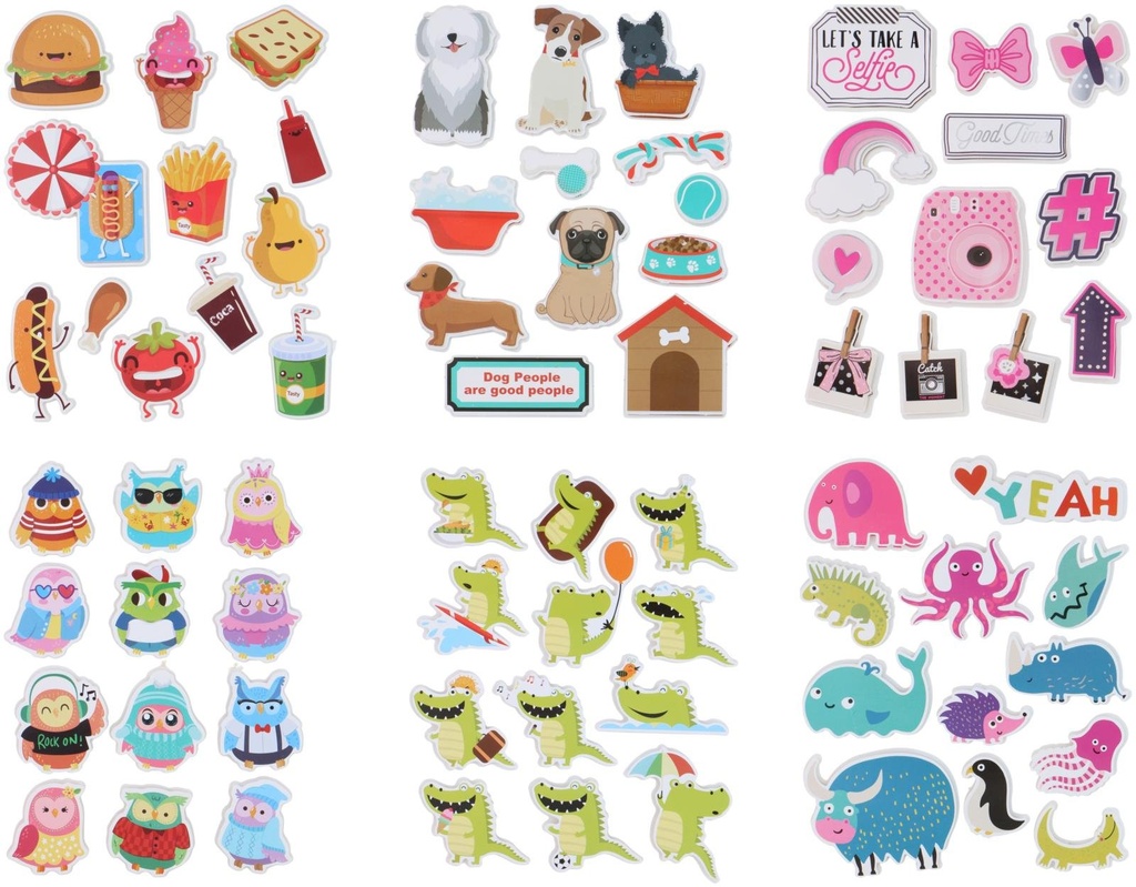 CREATIVE KIDS Sticker 3D Animals, Vehicles, Fantasy Kids