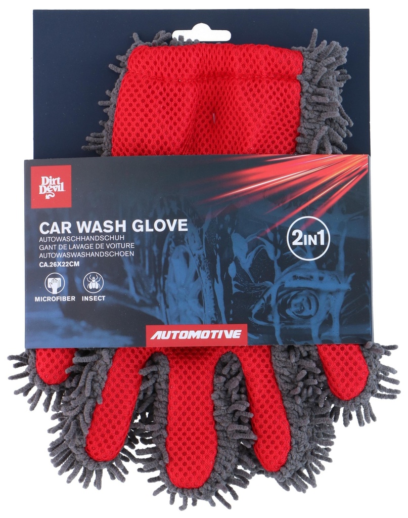 DIRT DEVIL Car Wash Glove 260x240x24mm 80g