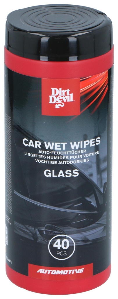 DIRT DEVIL Glass Cleaning Car Wet Wipes – 40 pcs