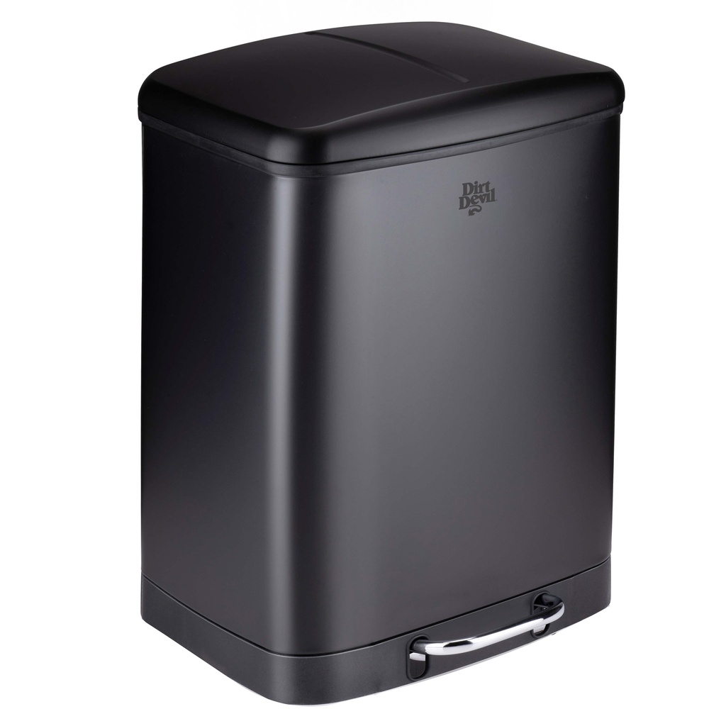 DIRT DEVIL Pedal Bin 2x12L Soft Close Black