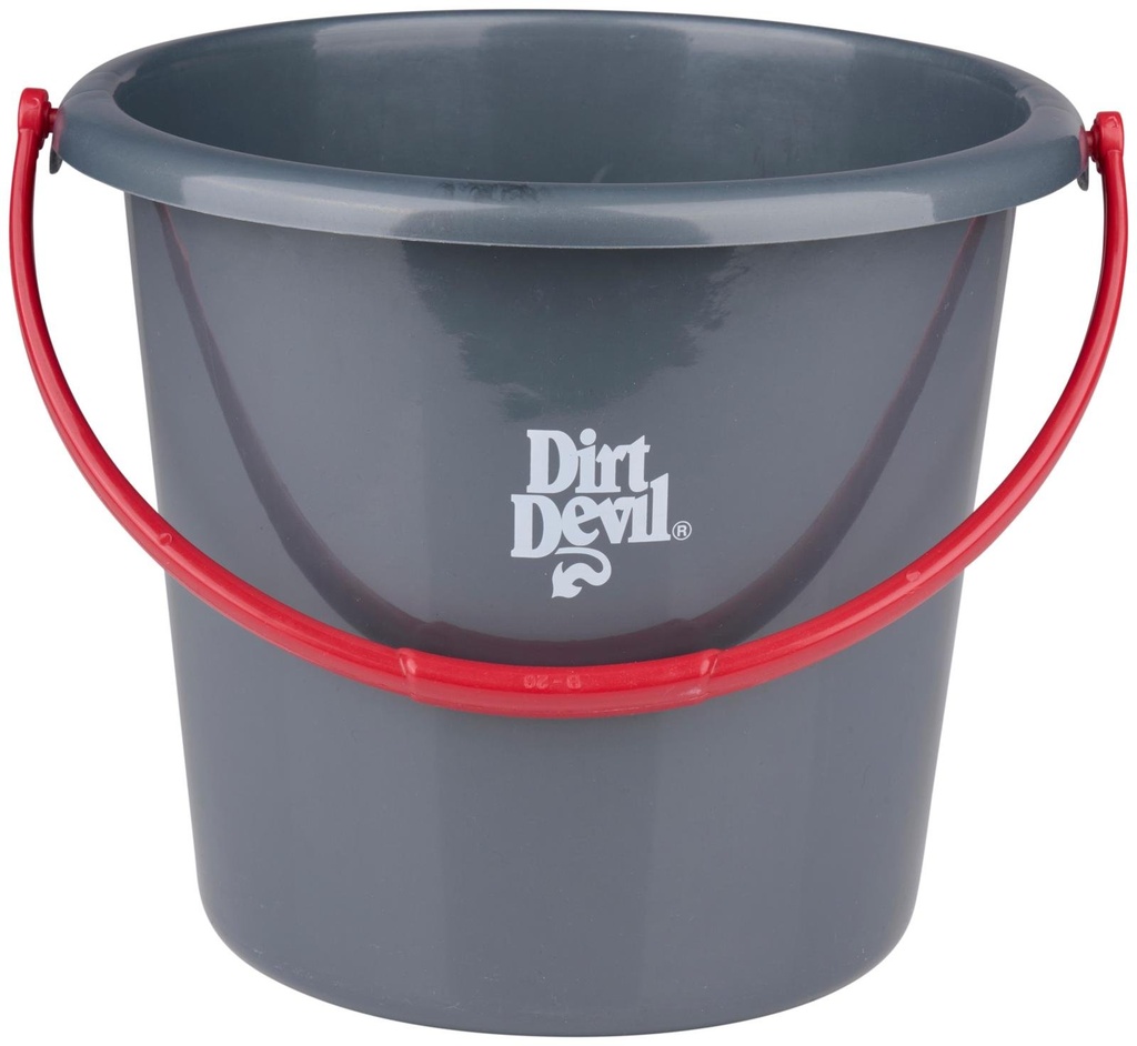 DIRT DEVIL Bucket 5L Grey with Red Handle