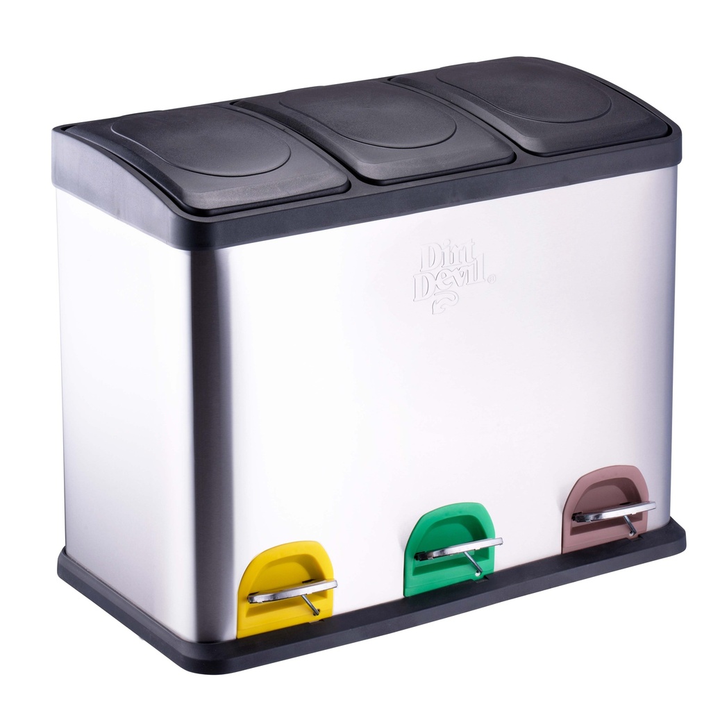 DIRT DEVIL Pedal Bin 3x15L Soft Close