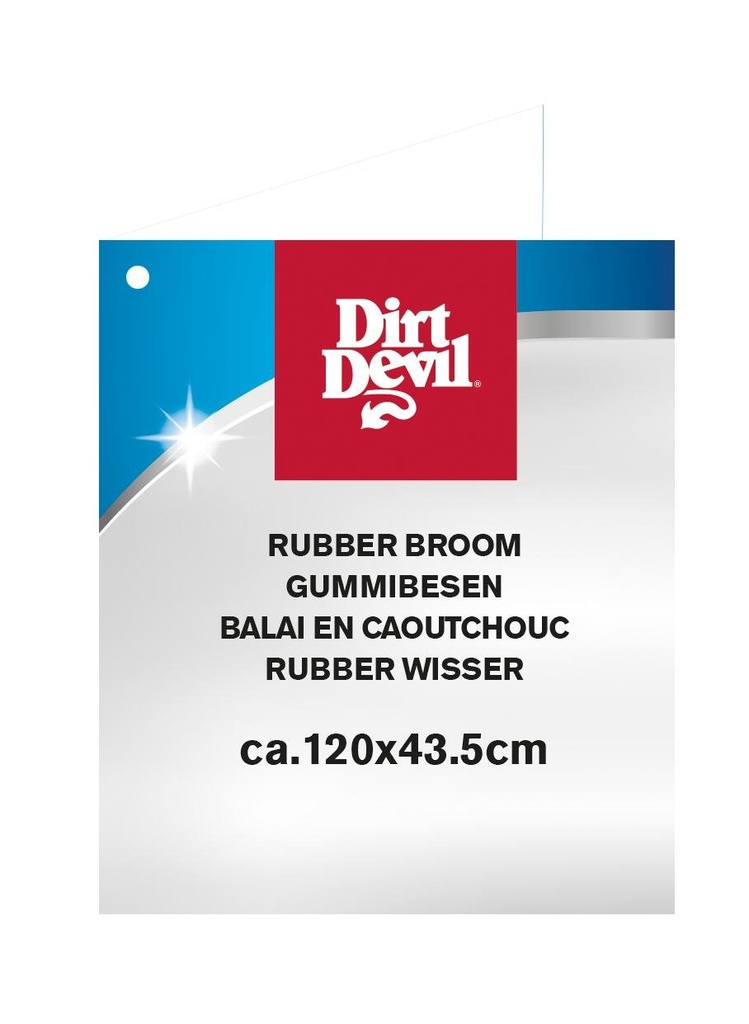 DIRT DEVIL Rubber Broom 1.2m