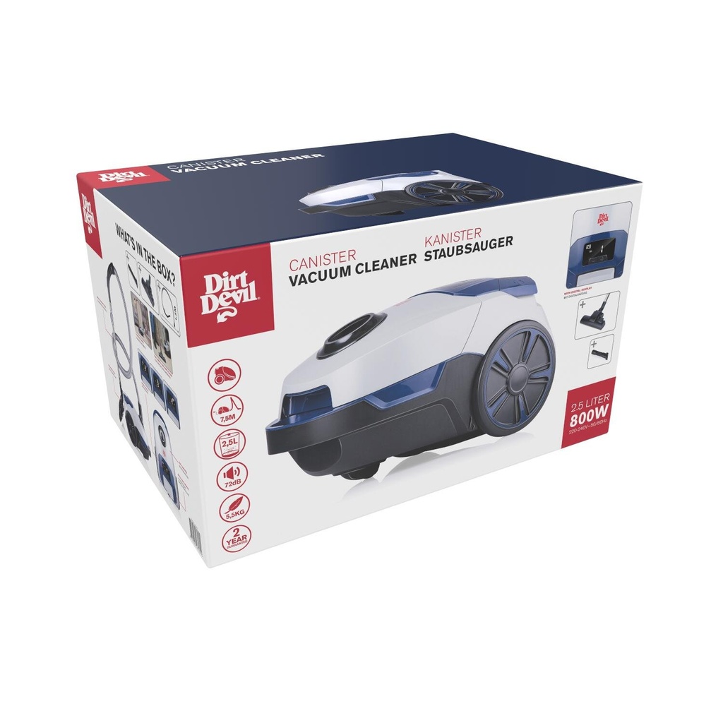 DIRT DEVIL Vacuum Cleaner 2.5L 800W 230V