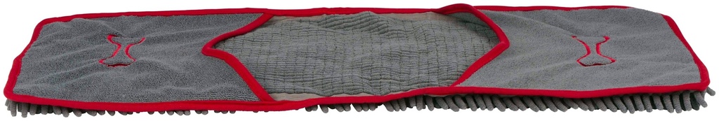 [871125243514] DIRT DEVIL Dog Drying Towel with Chenille and Pockets 78x32cm