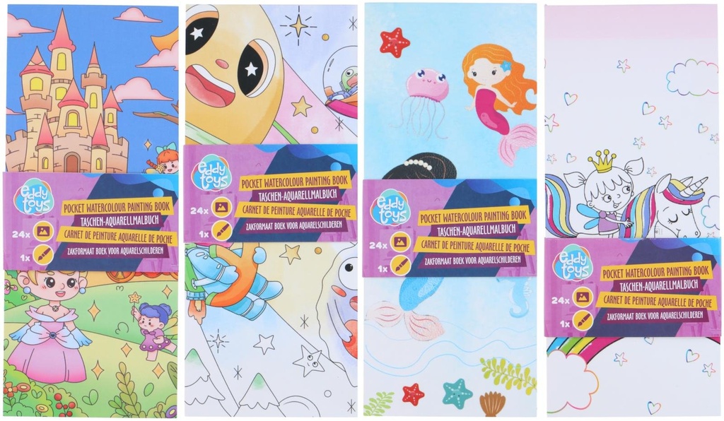 [871125234611] EDDY TOYS Paint Booklet with Brush 18x8cm