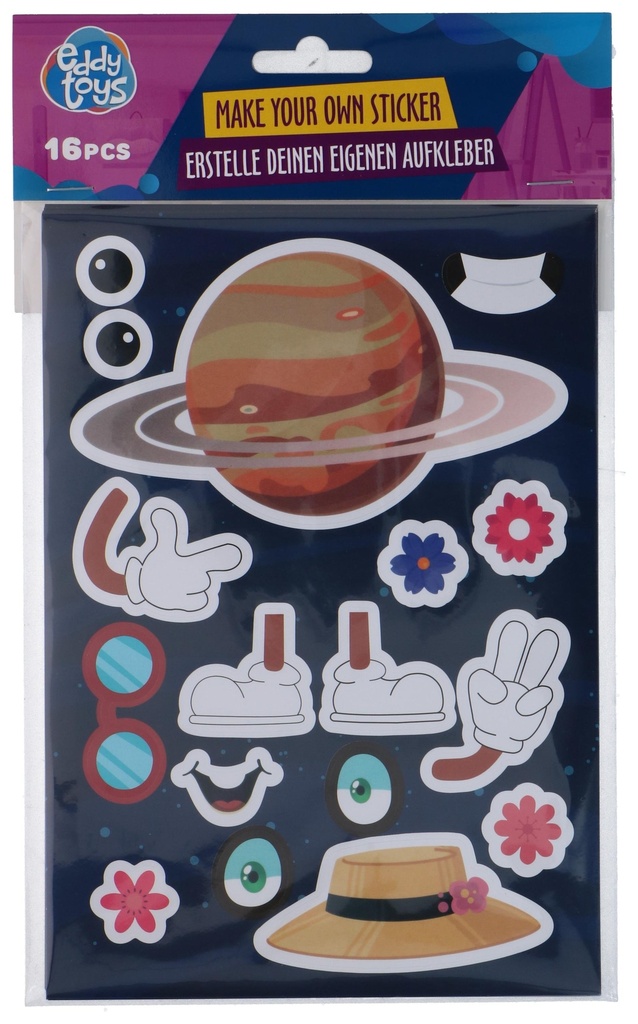 EDDY TOYS Sticker DIY Set Space Firetruck Animals Kids