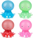 EDDY TOYS Squish Octopus With Glitter And Suction Cup