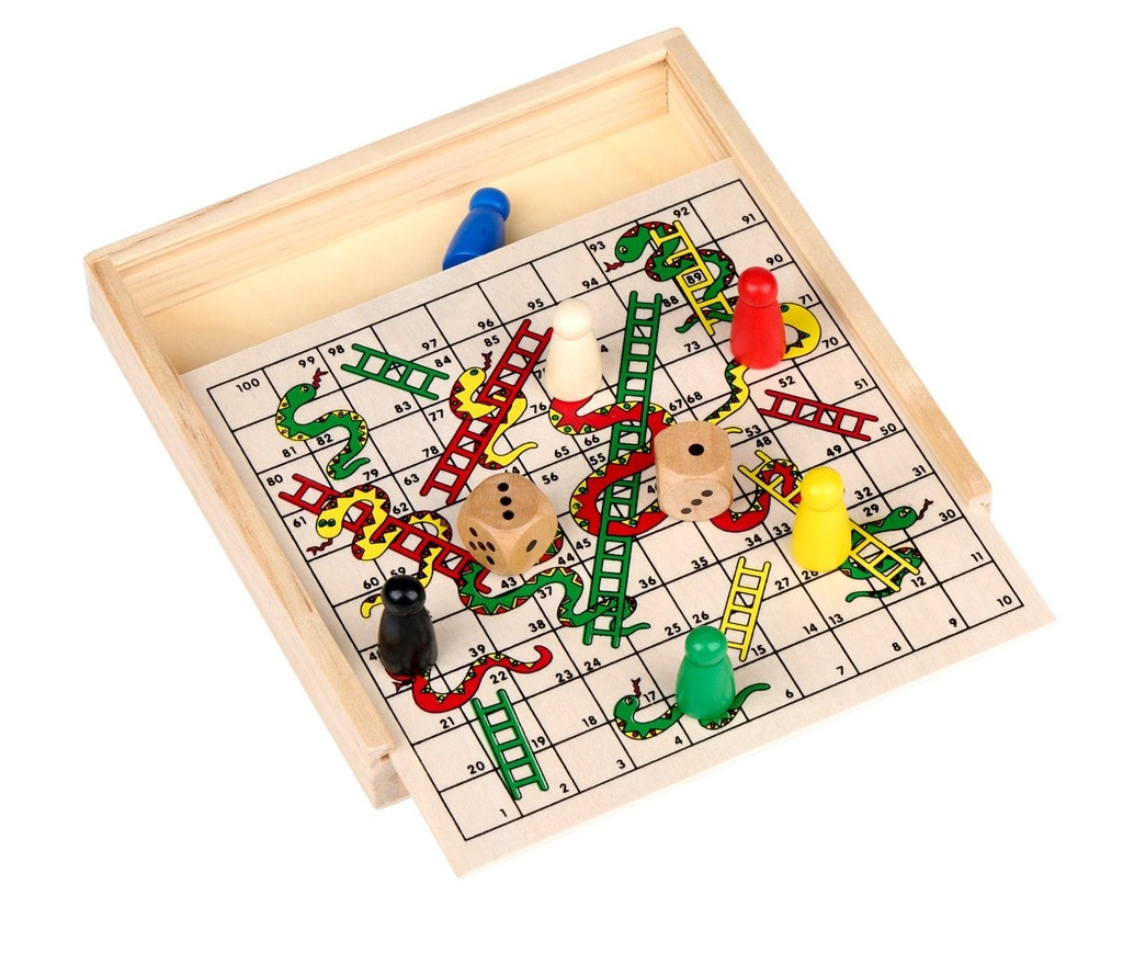 EDDY TOYS Snakes and Ladders Game 15x15cm