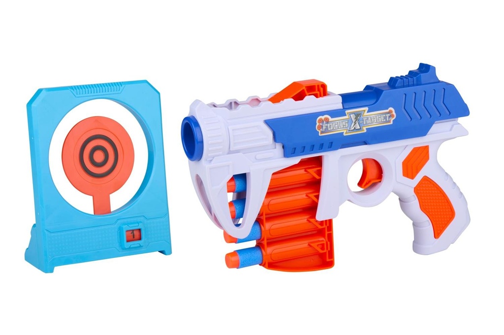 EDDY TOYS Shooting Target Game with Gun and 12 Bullets