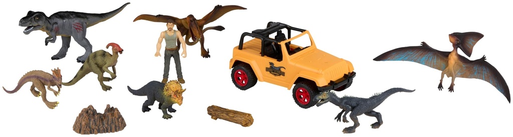 EDDY TOYS Animal Play Set with Car 56x14x15cm