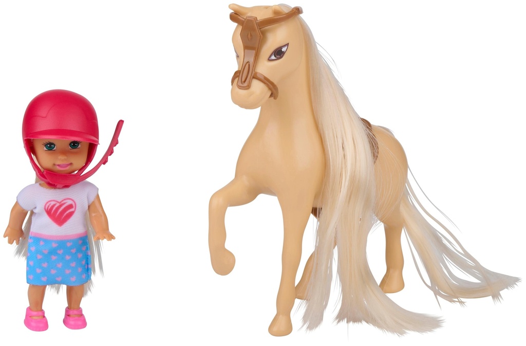 EDDY TOYS Fashion Doll Mini 9cm With Horse