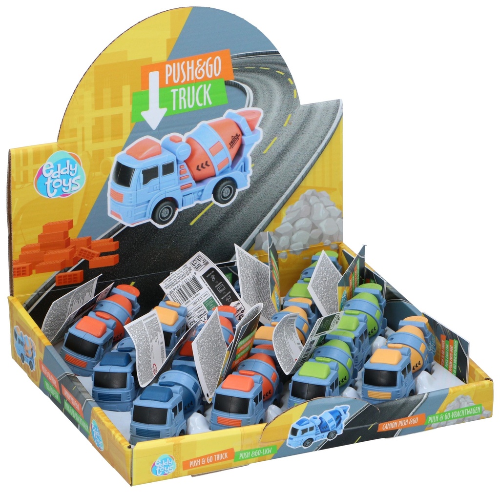 EDDY TOYS Push & Go Trucks 12 pcs