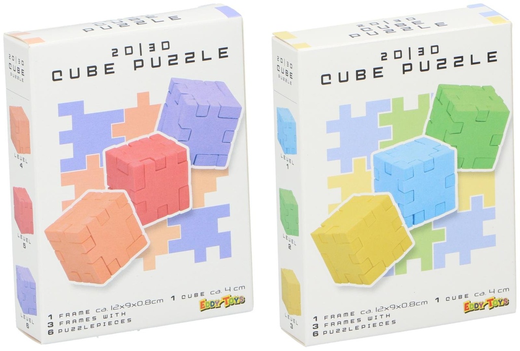 EDDY TOYS 2D/3D Cube Puzzle for Children