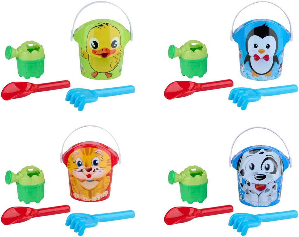 EDDY TOYS Animal Sand Bucket 15x22cm