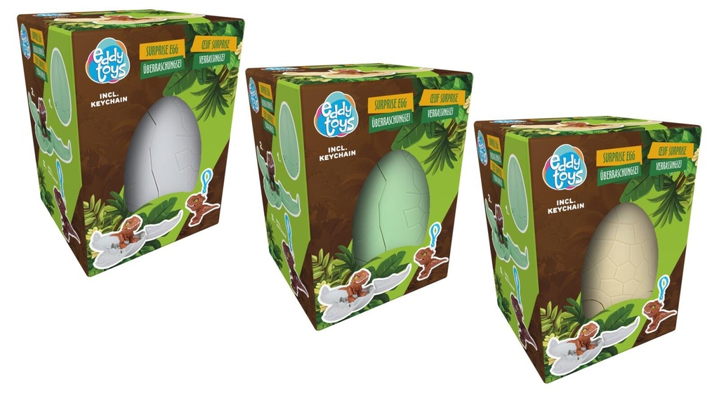 EDDY TOYS Dino Surprise Egg with Keychain