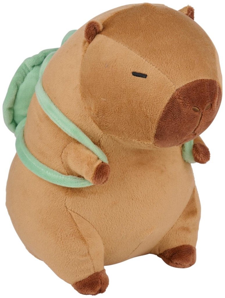 EDDY TOYS Plush Capybara with Turtle Backpack