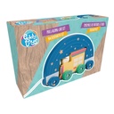 EDDY TOYS Colorful wooden pull-along car set