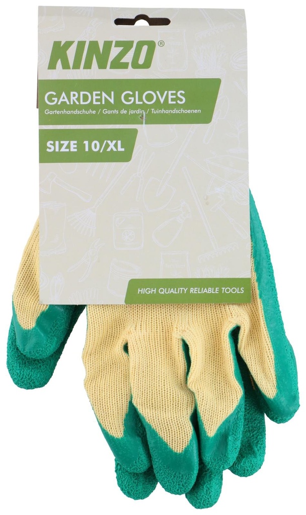 KINZO Garden Gloves Size 9 and 10 Green